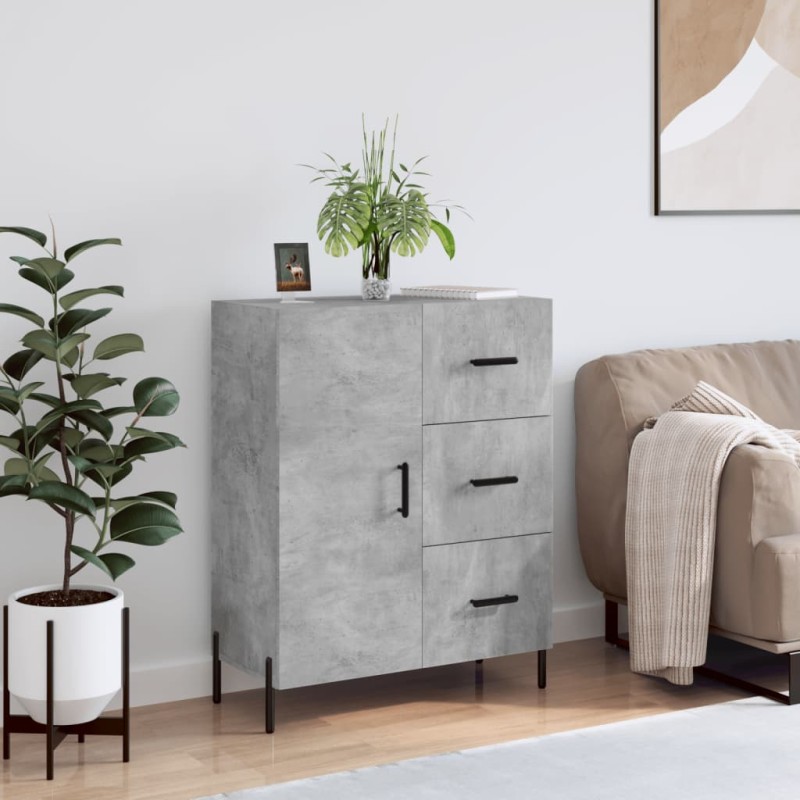 vidaXL Aparador de madera de ingeniería gris hormigón 69,5x34x90 cm vidaXL Aparador de madera de ingeniería gris hormigón 69,5x34x90 cm