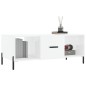 vidaXL Mesa de centro madera contrachapada blanco brillo 102x50x40 cm vidaXL Mesa de centro madera contrachapada blanco brillo 102x50x40 cm