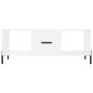 vidaXL Mesa de centro madera contrachapada blanco brillo 102x50x40 cm vidaXL Mesa de centro madera contrachapada blanco brillo 102x50x40 cm
