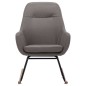 vidaXL Silla mecedora de tela gris claro vidaXL Silla mecedora de tela gris claro