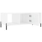 vidaXL Mesa de centro madera contrachapada blanco brillo 102x50x40 cm vidaXL Mesa de centro madera contrachapada blanco brillo 102x50x40 cm