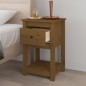vidaXL Mesitas de noche 2 uds madera de pino marrón miel 40x35x61,5 cm