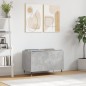 vidaXL Mueble discos madera contrachapada gris hormigón 74,5x38x48 cm vidaXL Mueble discos madera contrachapada gris hormigón 74,5x38x48 cm