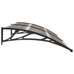 vidaXL Marquesina de puerta PC negro 200x100 cm