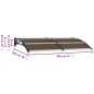 vidaXL Marquesina de puerta PC negro 200x100 cm