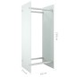vidaXL Leñero de vidrio templado blanco 40x35x100 cm vidaXL Leñero de vidrio templado blanco 40x35x100 cm
