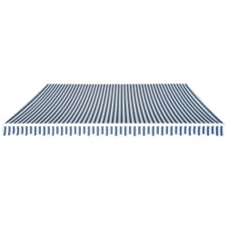 vidaXL Toldo plegable de operación manual 500 cm azul y blanco