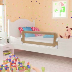 vidaXL Barandilla de seguridad cama de niño poliéster taupe 102x42 cm