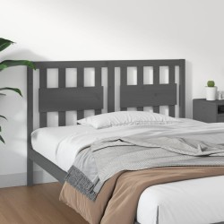 vidaXL Cabecero de cama madera maciza de pino gris 125,5x4x100 cm