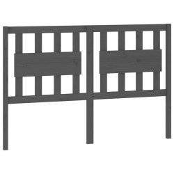 vidaXL Cabecero de cama madera maciza de pino gris 125,5x4x100 cm