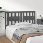 vidaXL Cabecero de cama madera maciza de pino gris 125,5x4x100 cm