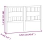vidaXL Cabecero de cama madera maciza de pino gris 125,5x4x100 cm