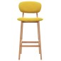 vidaXL Taburetes de cocina 2 unidades tela amarillo mostaza vidaXL Taburetes de cocina 2 unidades tela amarillo mostaza
