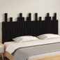 vidaXL Cabecero de cama de pared madera maciza pino negro 166x3x80 cm vidaXL Cabecero de cama de pared madera maciza pino negro 166x3x80 cm