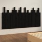 vidaXL Cabecero de cama de pared madera maciza pino negro 166x3x80 cm vidaXL Cabecero de cama de pared madera maciza pino negro 166x3x80 cm