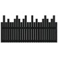vidaXL Cabecero de cama de pared madera maciza pino negro 166x3x80 cm vidaXL Cabecero de cama de pared madera maciza pino negro 166x3x80 cm