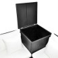 vidaXL Set de muebles de jardín 4 pzas y cojines ratán sintético negro
