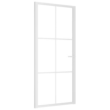 vidaXL Puerta interior vidrio EGS y aluminio blanco 93x201,5 cm