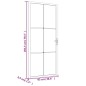 vidaXL Puerta interior vidrio EGS y aluminio blanco 93x201,5 cm vidaXL Puerta interior vidrio EGS y aluminio blanco 93x201,5 cm