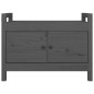 vidaXL Banco de recibidor madera maciza de pino gris 80x40x60 cm vidaXL Banco de recibidor madera maciza de pino gris 80x40x60 cm