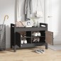 vidaXL Banco de recibidor madera maciza de pino gris 80x40x60 cm vidaXL Banco de recibidor madera maciza de pino gris 80x40x60 cm