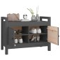 vidaXL Banco de recibidor madera maciza de pino gris 80x40x60 cm vidaXL Banco de recibidor madera maciza de pino gris 80x40x60 cm