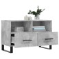 vidaXL Mueble para TV madera contrachapada gris hormigón 80x36x50 cm