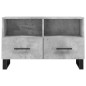 vidaXL Mueble para TV madera contrachapada gris hormigón 80x36x50 cm