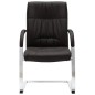 vidaXL Silla de oficina voladiza de cuero sintético negra vidaXL Silla de oficina voladiza de cuero sintético negra