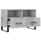 vidaXL Mueble para TV madera contrachapada gris hormigón 80x36x50 cm
