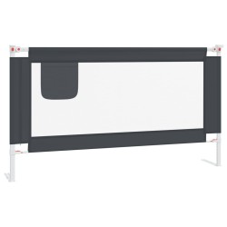 vidaXL Barandilla de seguridad cama de niño gris oscuro tela 150x25 cm