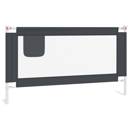 vidaXL Barandilla de seguridad cama de niño gris oscuro tela 150x25 cm
