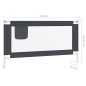 vidaXL Barandilla de seguridad cama de niño gris oscuro tela 150x25 cm vidaXL Barandilla de seguridad cama de niño gris oscuro tela 150x25 cm