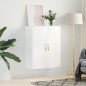 vidaXL Armario de pared blanco brillante 69,5x34x90 cm