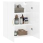 vidaXL Armario de pared blanco brillante 69,5x34x90 cm