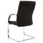 vidaXL Silla de oficina voladiza de cuero sintético negra vidaXL Silla de oficina voladiza de cuero sintético negra