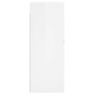 vidaXL Armario de pared blanco brillante 69,5x34x90 cm
