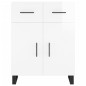 vidaXL Aparador de madera contrachapada blanco brillante 69,5x34x90 cm