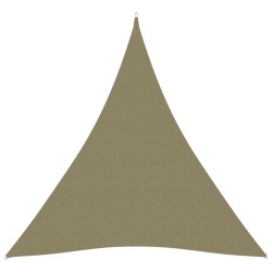 vidaXL Toldo de vela triangular tela Oxford beige 4x5x5 m