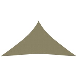 vidaXL Toldo de vela triangular tela Oxford beige 4x5x5 m