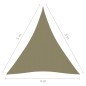 vidaXL Toldo de vela triangular tela Oxford beige 4x5x5 m vidaXL Toldo de vela triangular tela Oxford beige 4x5x5 m