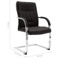 vidaXL Silla de oficina voladiza de cuero sintético negra vidaXL Silla de oficina voladiza de cuero sintético negra