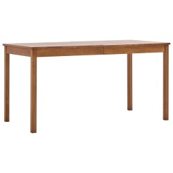 vidaXL Conjunto de comedor 7 piezas madera de pino marrón miel