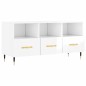 vidaXL Mueble de TV madera contrachapada blanco brillo 102x36x50 cm vidaXL Mueble de TV madera contrachapada blanco brillo 102x36x50 cm