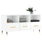 vidaXL Mueble de TV madera contrachapada blanco brillo 102x36x50 cm vidaXL Mueble de TV madera contrachapada blanco brillo 102x36x50 cm