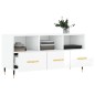vidaXL Mueble de TV madera contrachapada blanco brillo 102x36x50 cm vidaXL Mueble de TV madera contrachapada blanco brillo 102x36x50 cm