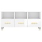 vidaXL Mueble de TV madera contrachapada blanco brillo 102x36x50 cm vidaXL Mueble de TV madera contrachapada blanco brillo 102x36x50 cm