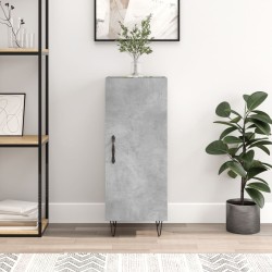 vidaXL Aparador de madera contrachapada gris hormigón 34,5x34x90 cm