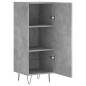 vidaXL Aparador de madera contrachapada gris hormigón 34,5x34x90 cm vidaXL Aparador de madera contrachapada gris hormigón 34,5x34x90 cm