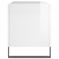 vidaXL Mueble discos madera contrachapada blanco brillo 74,5x38x48 cm vidaXL Mueble discos madera contrachapada blanco brillo 74,5x38x48 cm